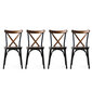 4 krēslu komplekts Kalune Design Ekol - 261, brūns/melns цена и информация | Virtuves un ēdamistabas krēsli | 220.lv