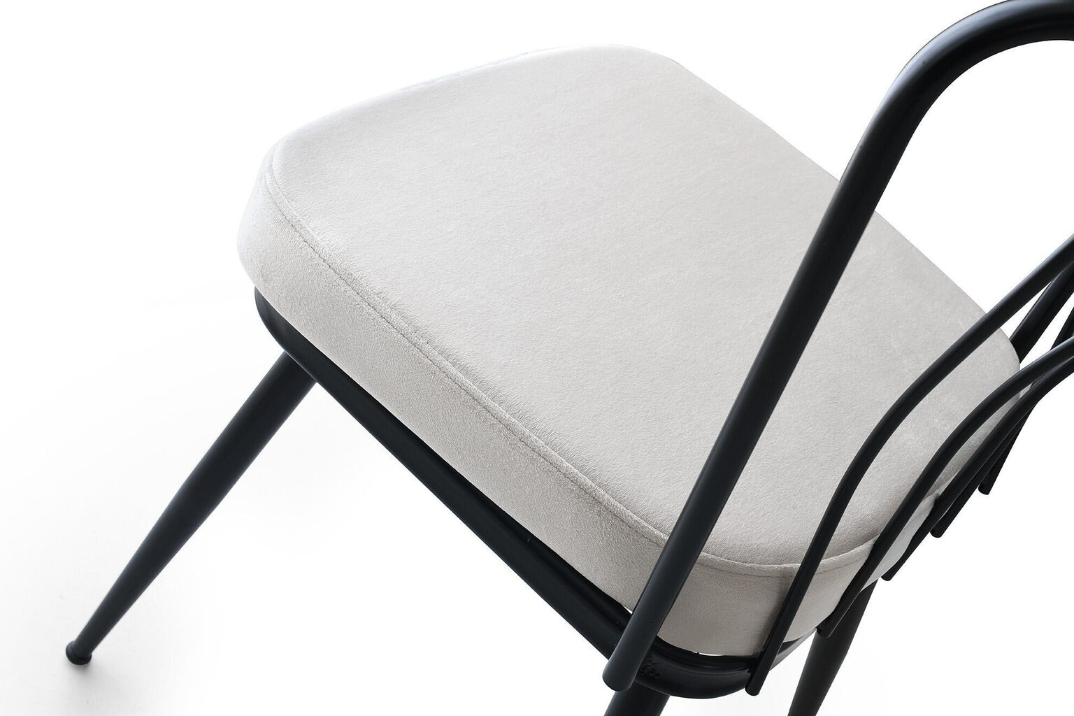 4 krēslu komplekts Kalune Design Yildiz - 940, melns/balts cena un informācija | Virtuves un ēdamistabas krēsli | 220.lv