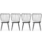 4 krēslu komplekts Kalune Design Yildiz - 940, melns/balts cena un informācija | Virtuves un ēdamistabas krēsli | 220.lv