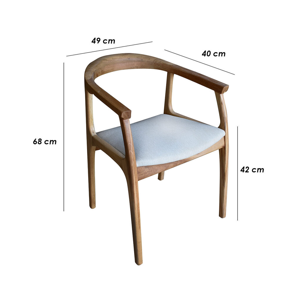 Krēsls Kalune Design Porto, brūns/balts cena un informācija | Virtuves un ēdamistabas krēsli | 220.lv