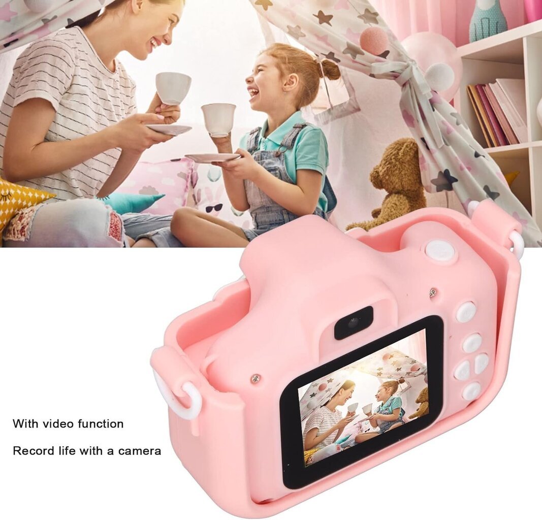 Bērnu digitālā kamera, rozā цена и информация | Digitālās fotokameras | 220.lv