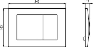 Skalošanas kastes poga Ideal R0127MY cena un informācija | Piederumi tualetes podiem un bidē | 220.lv