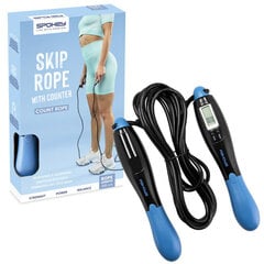 Скакалка со стойкой SPOKEY Count Rope, черно-синий цена и информация | Скакалка Tunturi Pro Adjustable Speed Rope | 220.lv