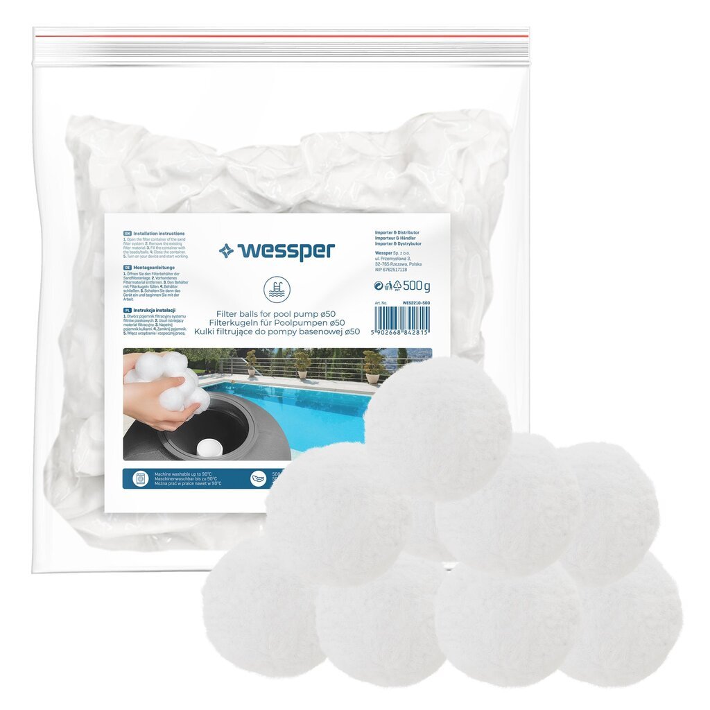 Wessper baseina sūkņa filtra bumbiņas 500g цена и информация | Baseina filtri | 220.lv