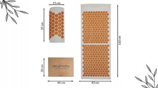 Akupresūras paklājiņš, 110 x 43 cm, oranžs cena un informācija | Masāžas piederumi | 220.lv