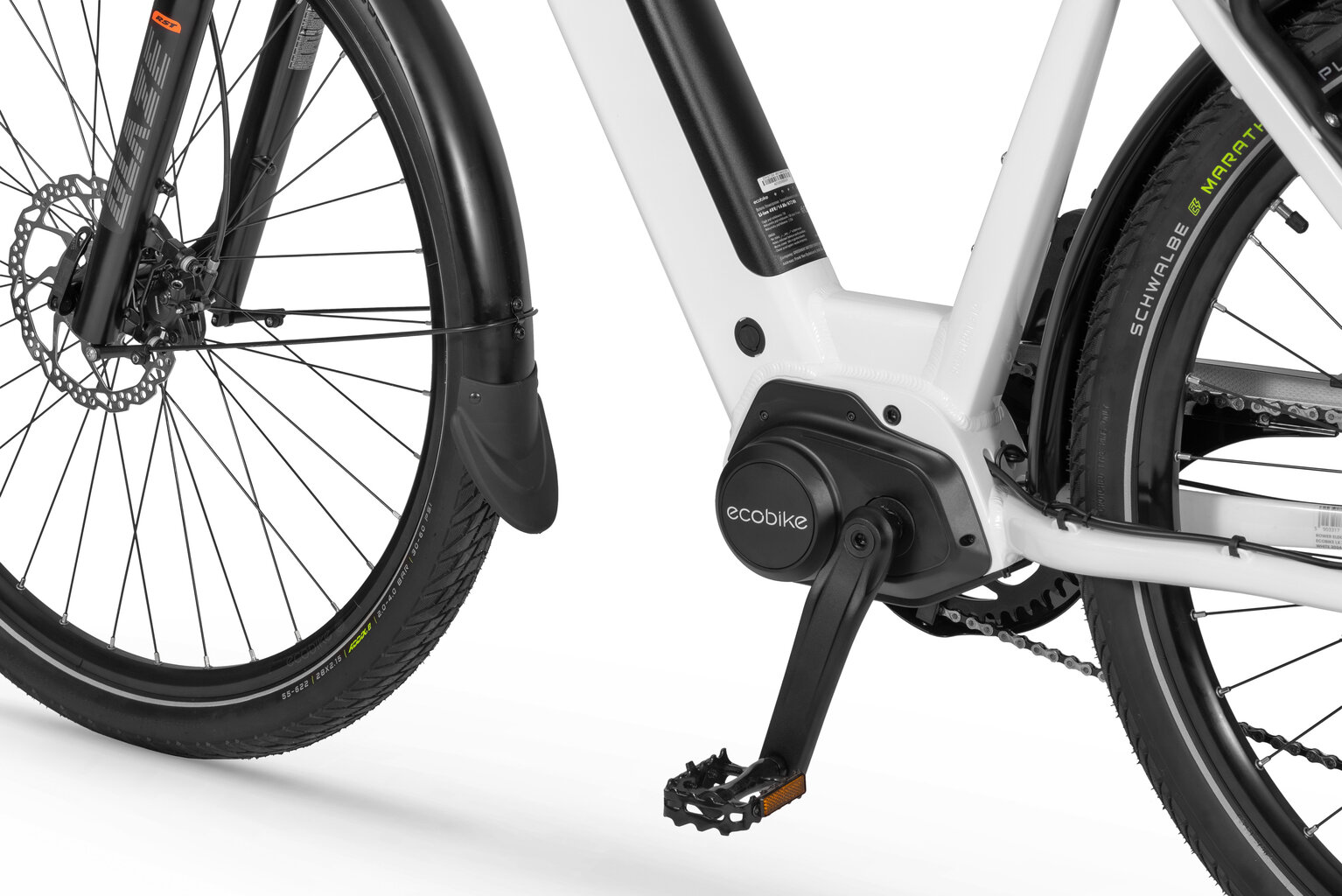 Elektriskais velosipēds Ecobike LX300 2024, 19", 14 AH 48V, balts цена и информация | Elektrovelosipēdi | 220.lv
