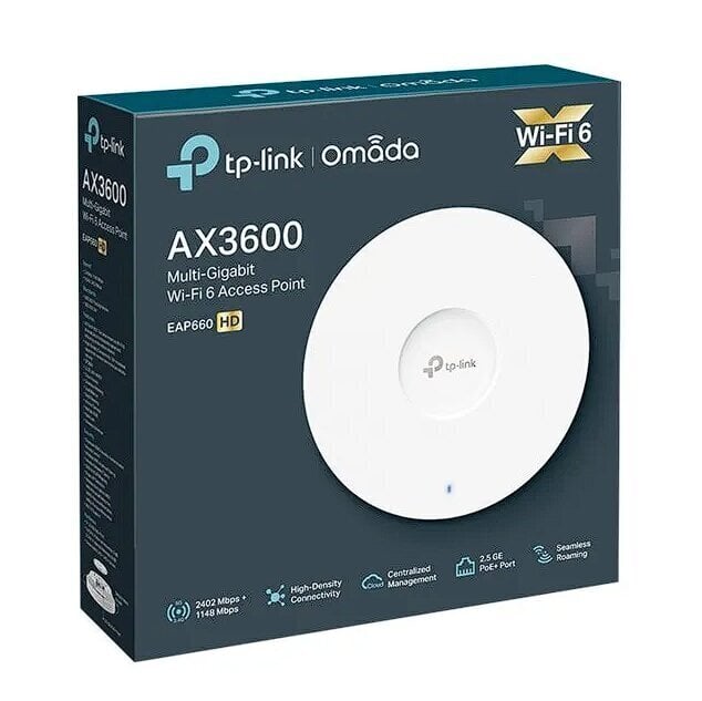 TP-Link Omada EAP660 HD AX3600 цена и информация | Bezvadu piekļuves punkti (Access Point) | 220.lv