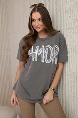 T-krekls sievietēm Amor 28121-54059, pelēks цена и информация | Женские футболки | 220.lv