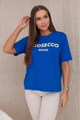 T-krekls sievietēm Prosecco, zils цена и информация | Женские футболки | 220.lv