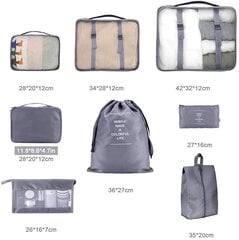 2 комплекта чемоданов, серые цена и информация | Чемоданы, дорожные сумки | 220.lv