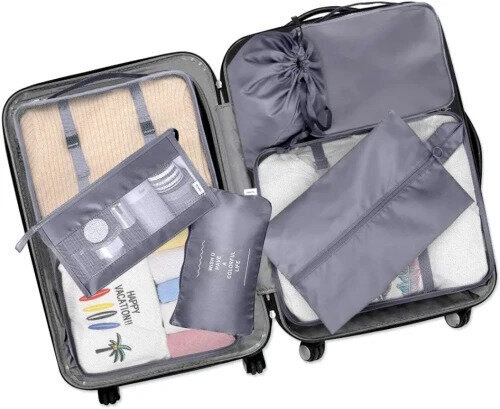 Ceļojumu bagāžas somu komplekti, pelēki cena un informācija | Koferi, ceļojumu somas | 220.lv