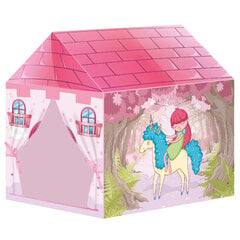 Bērnu telts ar divām ieejām, rozā, 104x70x95 cm cena un informācija | Bērnu rotaļu laukumi, mājiņas | 220.lv