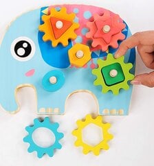 Medinis Montessori figūrėlių rūšiuoklis Dramblys cena un informācija | Rotaļlietas zīdaiņiem | 220.lv