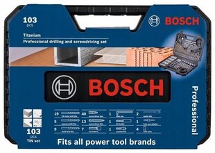 Urbju un uzgaļu komplekts 103 gab. Bosch V-line cena un informācija | Rokas instrumenti | 220.lv