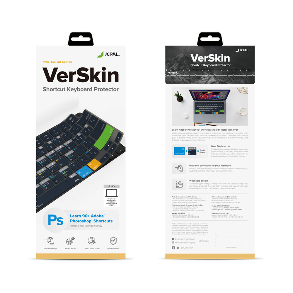 JCPal VerSkin Adobe Photoshop saīsinājumu tastatūras aizsargs цена и информация | Klaviatūras | 220.lv