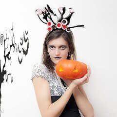 Карнавальный головной убор с украшением Helloween цена и информация | Карнавальные костюмы, парики и маски | 220.lv