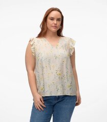 Vero Moda женская блузка 10305650*01, натурально-белый/желтый 5715513412718 цена и информация | Женские блузки, рубашки | 220.lv