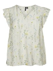 Vero Moda женская блузка 10305650*01, натурально-белый/желтый 5715513412718 цена и информация | Женские блузки, рубашки | 220.lv