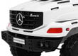 Dvivietis vaikiškas elektromobilis Mercedes-Benz Zetros, baltas cena un informācija | Bērnu elektroauto | 220.lv