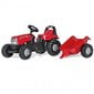 Rolly Toys (RolyKid) pedāļu traktors ar piekabi, sarkans цена и информация | Balansa velosipēdi | 220.lv