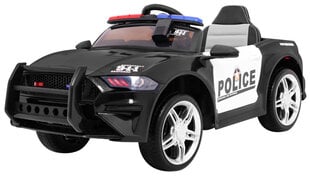 Vienvietīgs bērnu elektriskais policijas auto GT Sport, melns цена и информация | Электромобили для детей | 220.lv