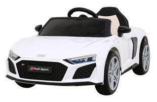 Vienvietīgs elektroauto Audi R8 LIFT, balts cena un informācija | Bērnu elektroauto | 220.lv