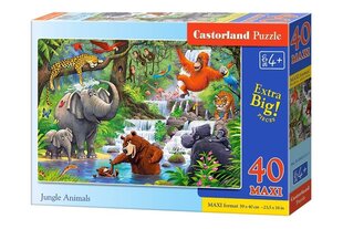 Dėlionė Castorland Jungle Animals, 40 dalių cena un informācija | Puzles, 3D puzles | 220.lv