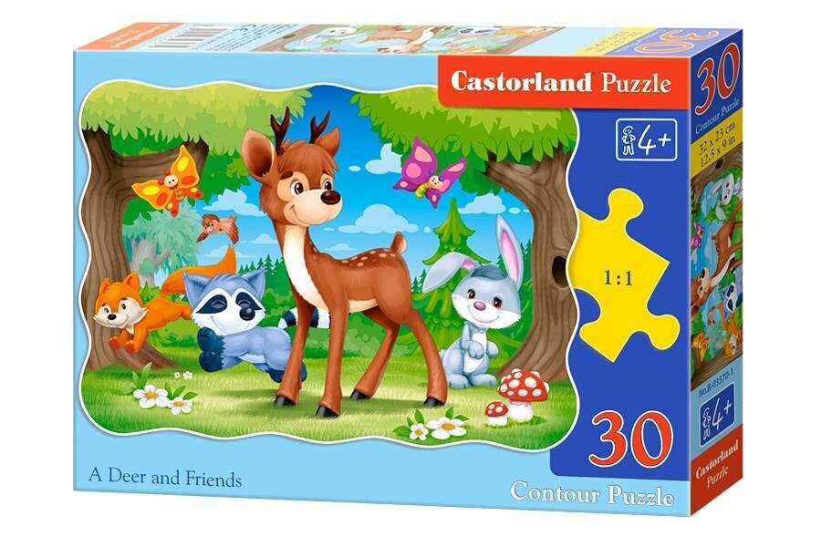 Dėlionė Castorland A Deer and Friends, 30 dalių cena un informācija | Puzles, 3D puzles | 220.lv