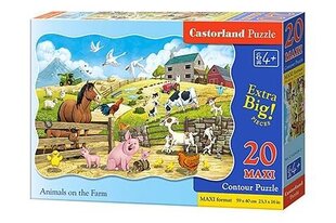 Dėlionė Castorland Animals on the Farm, 20 dalių cena un informācija | Puzles, 3D puzles | 220.lv