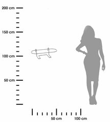 Metāla puķu podu turētājs Fancy HowHomely, 47,5x16,5x13 cm, melns cena un informācija | Ziedu statīvi, puķu podu turētāji | 220.lv