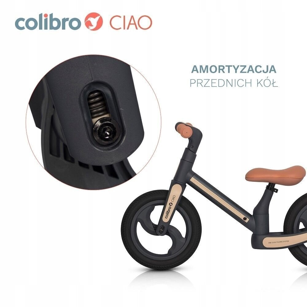 Divriteņu balansa velosipēds Colibro Ciao, pelēks cena un informācija | Balansa velosipēdi | 220.lv
