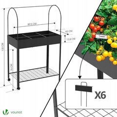 Mini siltumnīca Vounot, 80,5x43x130 cm cena un informācija | Siltumnīcas | 220.lv