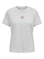 Женская футболка Only 15316728*01 5715511902327, светло-серая цена и информация | Футболка женская | 220.lv