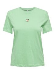 Женская футболка Only 15316728*03 5715511902334, зелёная цена и информация | Женские футболки | 220.lv