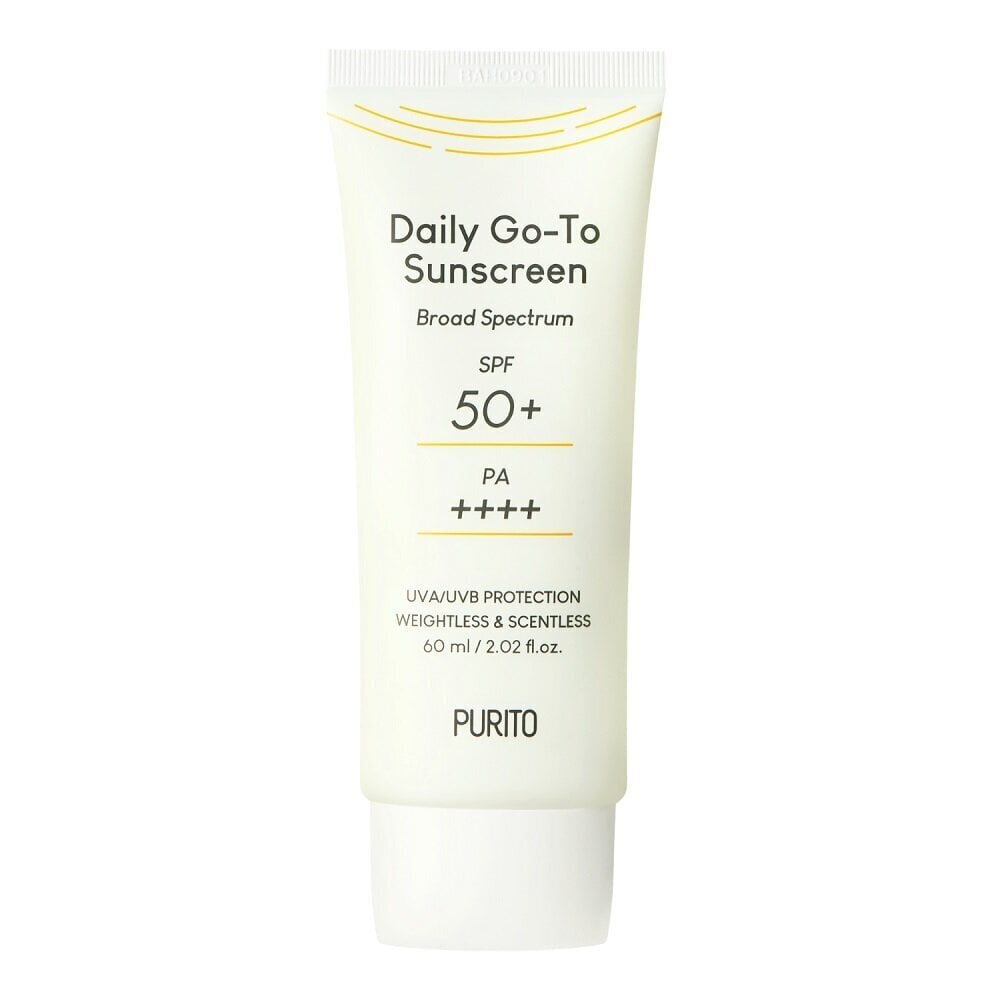 Saules aizsargkrēms Purito Daily Go To Sunscreen SPF50+ PA++++, 60 ml cena un informācija | Sauļošanās krēmi | 220.lv