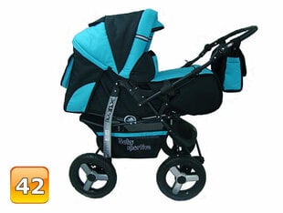 Universālie bērnu rati 3in1, black/blue cena un informācija | Bērnu rati | 220.lv