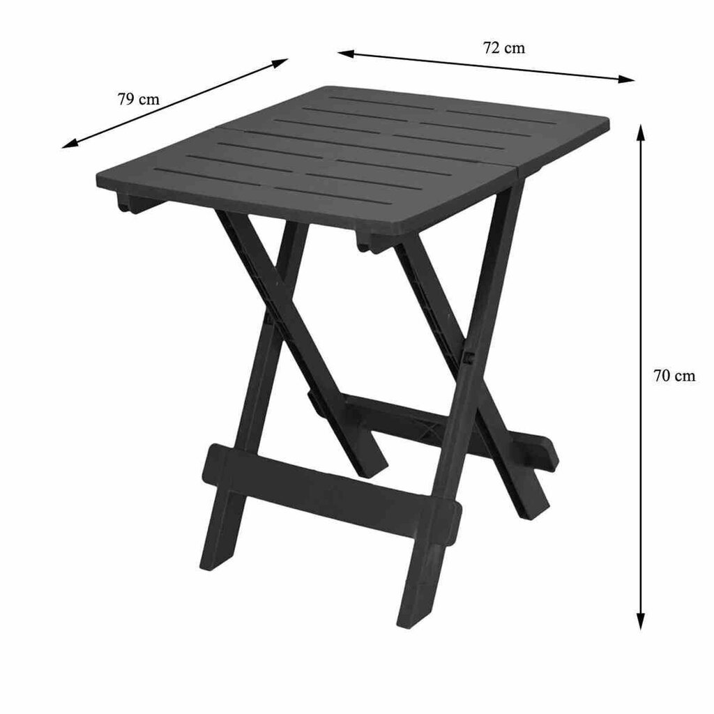 Saliekamais galds, pelēks cena un informācija | Dārza galdi | 220.lv