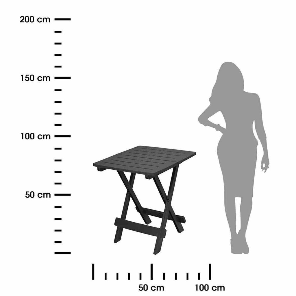 Saliekamais galds, pelēks cena un informācija | Dārza galdi | 220.lv