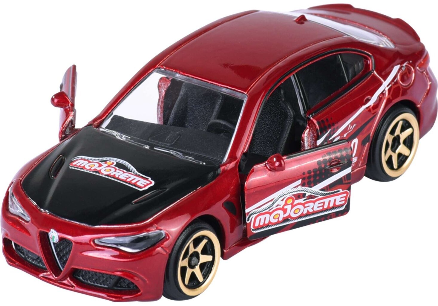 Automašīna Majorette Alfa Romeo Giulia Quadrifoglio 212054100, sarkana, 7,5 cm cena un informācija | Rotaļlietas zēniem | 220.lv