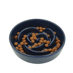 Tailium keramikas lēnas barošanas bļoda suņiem, zils cena un informācija | Bļodas, kastes pārtikas | 220.lv