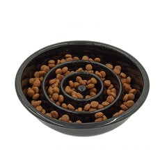 Keramikas lēnas ēšanas bļoda suņiem Tailium, L izmērs, melna cena un informācija | Bļodas, kastes pārtikas | 220.lv