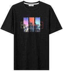 Glo Story T-krekls vīriešiem MPO 3501, melns цена и информация | Мужские футболки | 220.lv