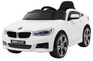 Vienvietis elektromobilis BMW 6 GT, baltas cena un informācija | Bērnu elektroauto | 220.lv