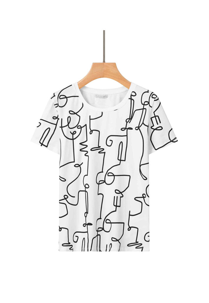 T-krekls sievietēm Glo Story WPO 3622, balts cena un informācija | T-krekli sievietēm | 220.lv
