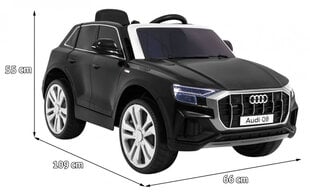 Vienvietīgs elektroauto Audi Q8 LIFT, melns cena un informācija | Bērnu elektroauto | 220.lv