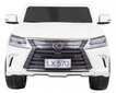 Divvietīgs elektroauto Lexus LX570, balts цена и информация | Bērnu elektroauto | 220.lv