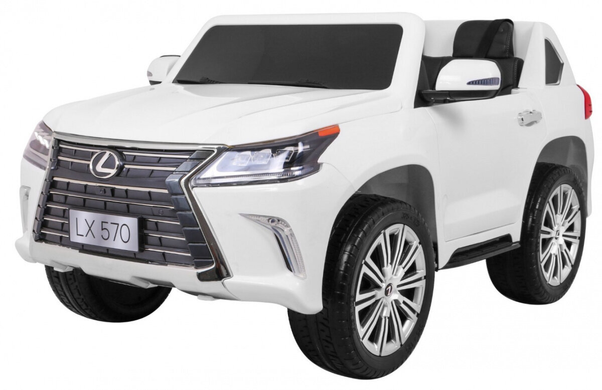 Divvietīgs elektroauto Lexus LX570, balts цена и информация | Bērnu elektroauto | 220.lv