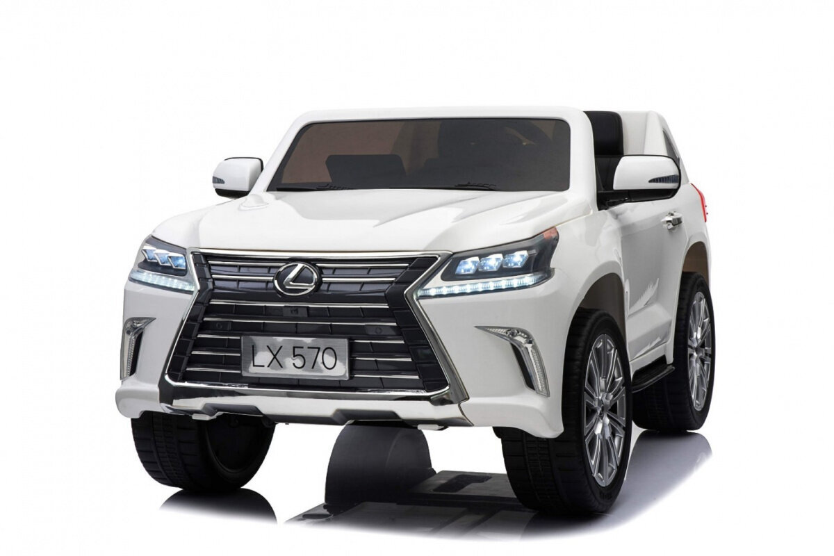 Divvietīgs elektroauto Lexus LX570, balts цена и информация | Bērnu elektroauto | 220.lv