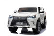 Divvietīgs elektroauto Lexus LX570, balts цена и информация | Bērnu elektroauto | 220.lv