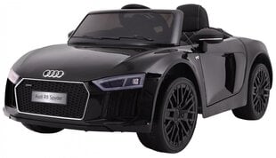 Audi R8 Spyder vienvietīgs bērnu elektroauto, melni lakots cena un informācija | Bērnu elektroauto | 220.lv